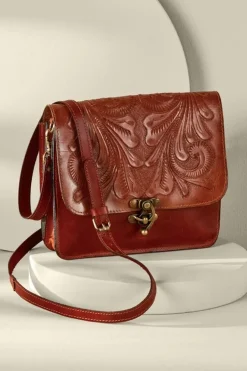 Soft Surroundings Handbags-Ada Embossed Leather Bag