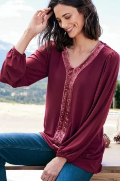 Soft Surroundings Tops-Adornment Top