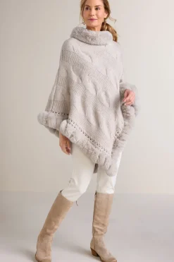 Soft Surroundings Scarves & Wraps-Alexi Cable Knit Poncho