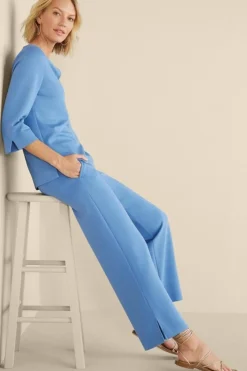 Soft Surroundings Pants-Ceri Knit Wide-Leg Pants
