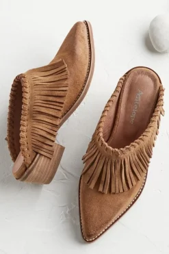 Soft Surroundings Shoes-Dabney Fringe Suede Mules