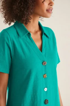 Soft Surroundings Dresses-Danielle Button Dress