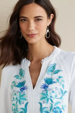 Soft Surroundings Tops-Delsie Embroidered Top