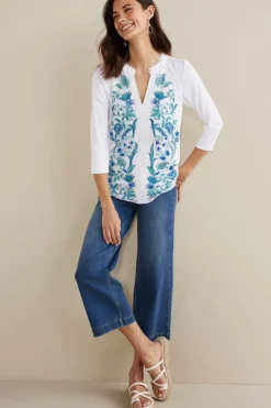 Soft Surroundings Tops-Delsie Embroidered Top
