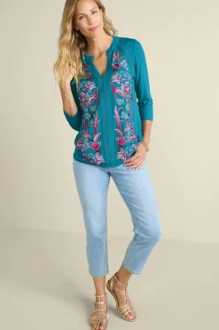 Soft Surroundings Tops-Delsie Embroidered Top
