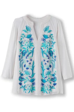 Soft Surroundings Tops-Delsie Embroidered Top