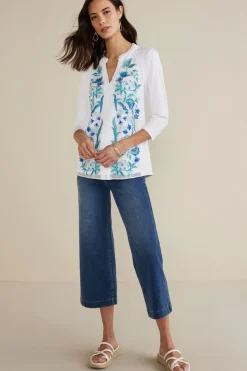 Soft Surroundings Tops-Delsie Embroidered Top
