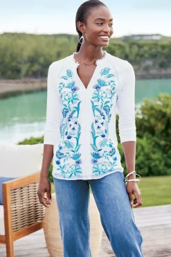 Soft Surroundings Tops-Delsie Embroidered Top