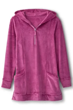 Soft Surroundings Tops-Dixie Velour Zip Hoodie Tunic