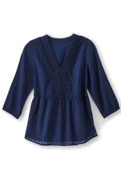 Soft Surroundings Tops-Elodie Windowpane Gauze Top