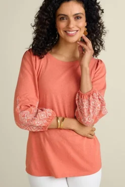 Soft Surroundings Tops-Embroidered Parisian Poet Top