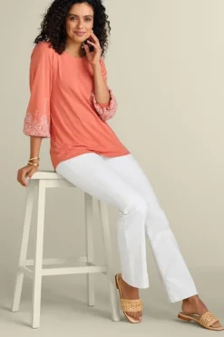 Soft Surroundings Tops-Embroidered Parisian Poet Top