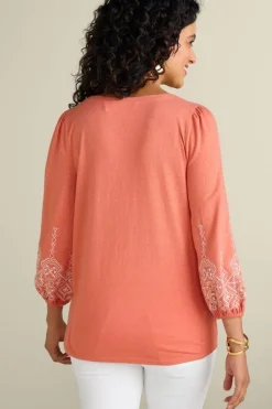 Soft Surroundings Tops-Embroidered Parisian Poet Top