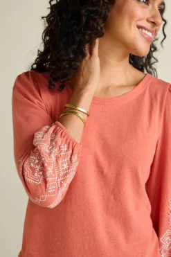 Soft Surroundings Tops-Embroidered Parisian Poet Top