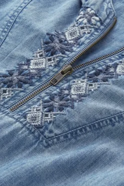 Soft Surroundings Tops-Evie Embroidered Tencel Hoodie