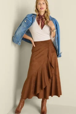Soft Surroundings Skirts-Faux Suede Skirt