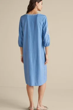 Soft Surroundings Dresses-Hasana Linen Blend Midi Dress