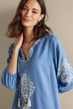 Soft Surroundings Dresses-Hasana Linen Blend Midi Dress