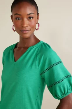 Soft Surroundings Tops-Heidi Supima Puff Sleeve Tee