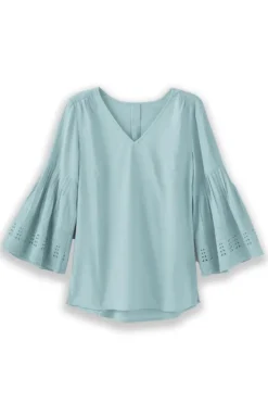 Soft Surroundings Tops-Heloise Eyelet Sleeve Tunic