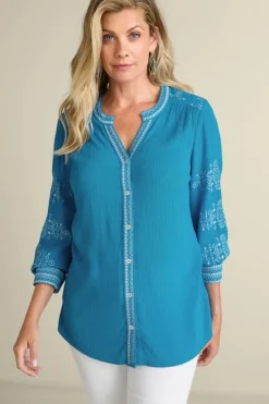 Soft Surroundings Tops|Tunics & Leggings-Imane Gauze Tunic