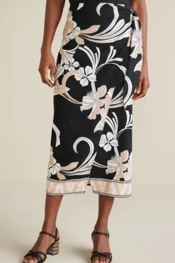 Soft Surroundings Skirts-Isla Stretch Linen Midi Skirt