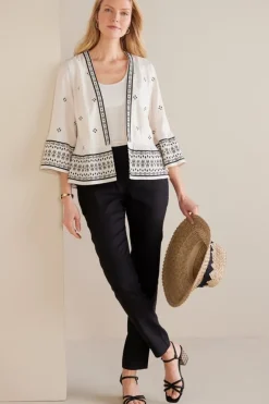 Soft Surroundings Pants-Isla Stretch Linen Slim Leg Pants