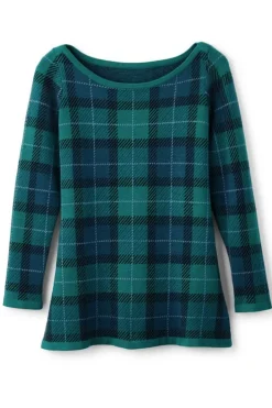 Soft Surroundings Tops|Sweaters & Cardigans-Janece Plaid Sweater Tunic