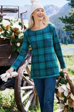 Soft Surroundings Tops|Sweaters & Cardigans-Janece Plaid Sweater Tunic