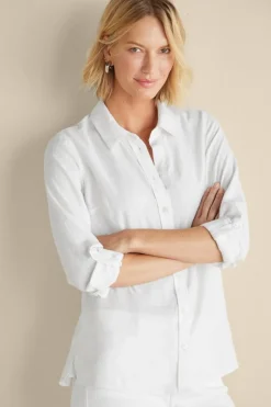 Soft Surroundings Tops-Jordan Linen Blend Shirt