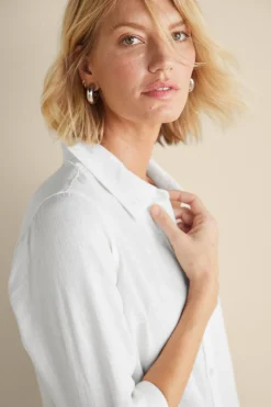 Soft Surroundings Tops-Jordan Linen Blend Shirt