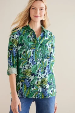 Soft Surroundings Tops-Jordan Linen Blend Shirt