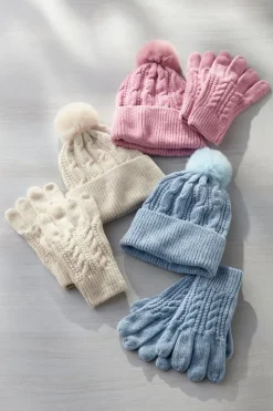 Soft Surroundings Hats-Jules Chenille Hat & Gloves Set
