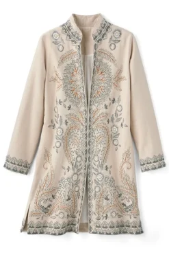 Soft Surroundings Toppers|Jackets & Coats-Kerala Embellished Natural Jacket