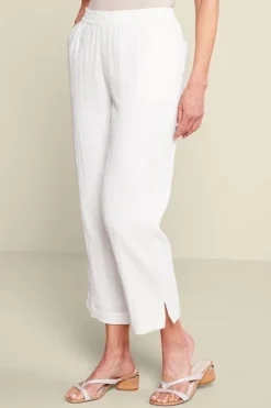 Soft Surroundings Pants-Khulani Straight Leg Gauze Crop Pants