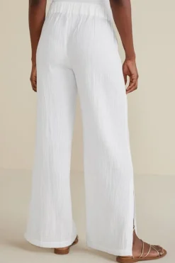 Soft Surroundings Pants-Khulani Wide Leg Gauze Pants