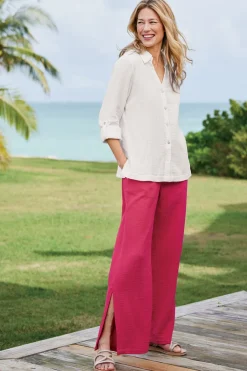 Soft Surroundings Pants-Khulani Wide Leg Gauze Pants