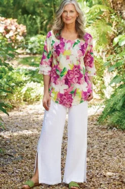 Soft Surroundings Pants-Khulani Wide Leg Gauze Pants