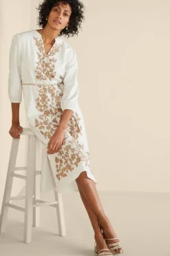 Soft Surroundings Dresses-Kimora Embroidered Midi Dress