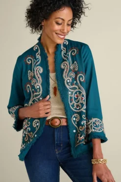 Soft Surroundings Jackets & Coats-Kiruna Embroidered Jacket