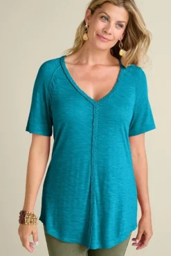 Soft Surroundings Tops-Lainey Slub Tee