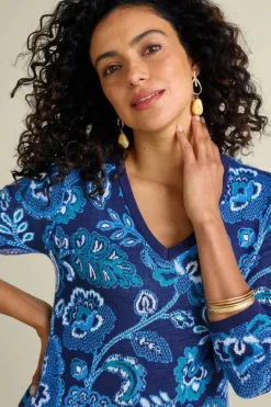 Soft Surroundings Tops|Sweaters & Cardigans-Leonor Jacquard Tunic Sweater