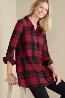 Soft Surroundings Tops-Mad About Plaid Top