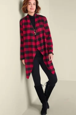 Soft Surroundings Toppers-Mad About Plaid Topper