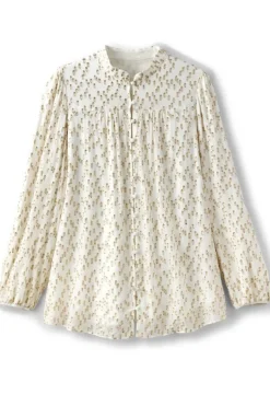 Soft Surroundings Tops-Mila Metallic Blouse