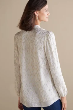 Soft Surroundings Tops-Mila Metallic Blouse