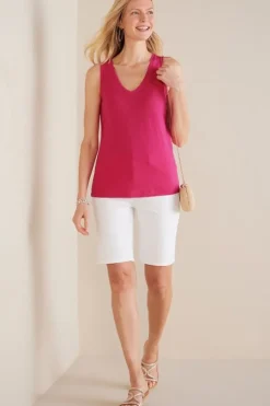 Soft Surroundings Tops-Mistral Supima Slub Tank