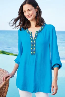 Soft Surroundings Tops-Nellie Gauze Tunic