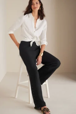 Soft Surroundings Pants-Oceo Gauze Wide-Leg Pants