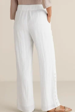 Soft Surroundings Pants-Oceo Gauze Wide-Leg Pants
